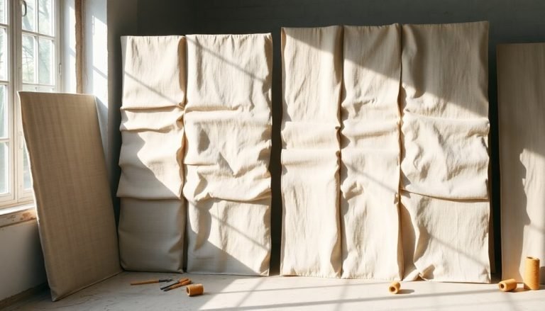 create soundproofing with drop cloths