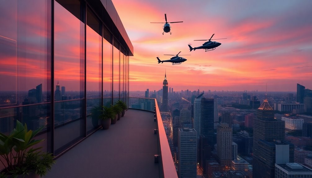View of Reduce Helicopter Noise in City Penthouse