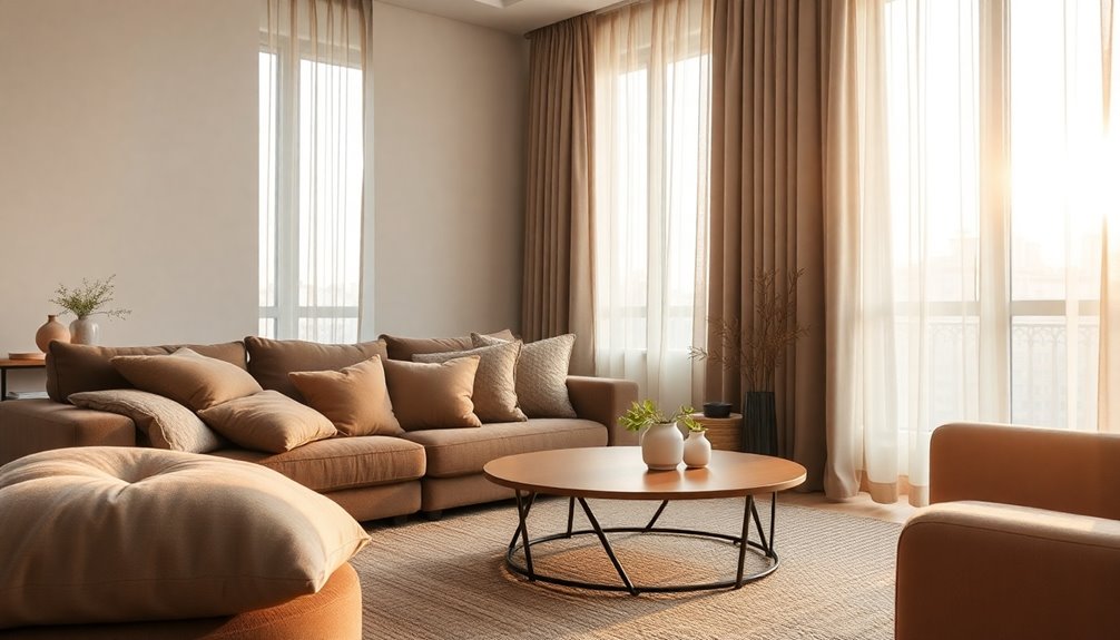 sound absorption through furnishings