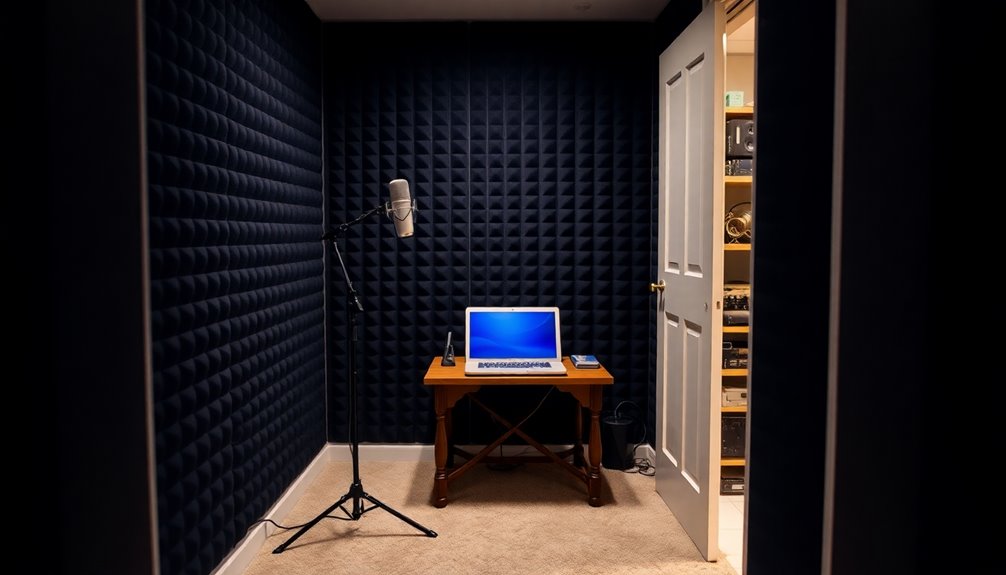 soundproof closet recording space